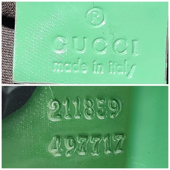 Authentic Gucci Canvas and Leather Pochette Cream/Green - Picture 6 of 13